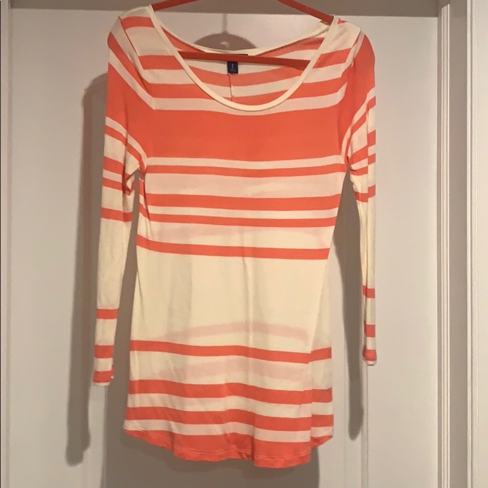 Striped cotton long sleeve shirt